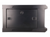 455067 Extralink Szafka wisząca rack 4U 600x450 czarna szklane drzwi