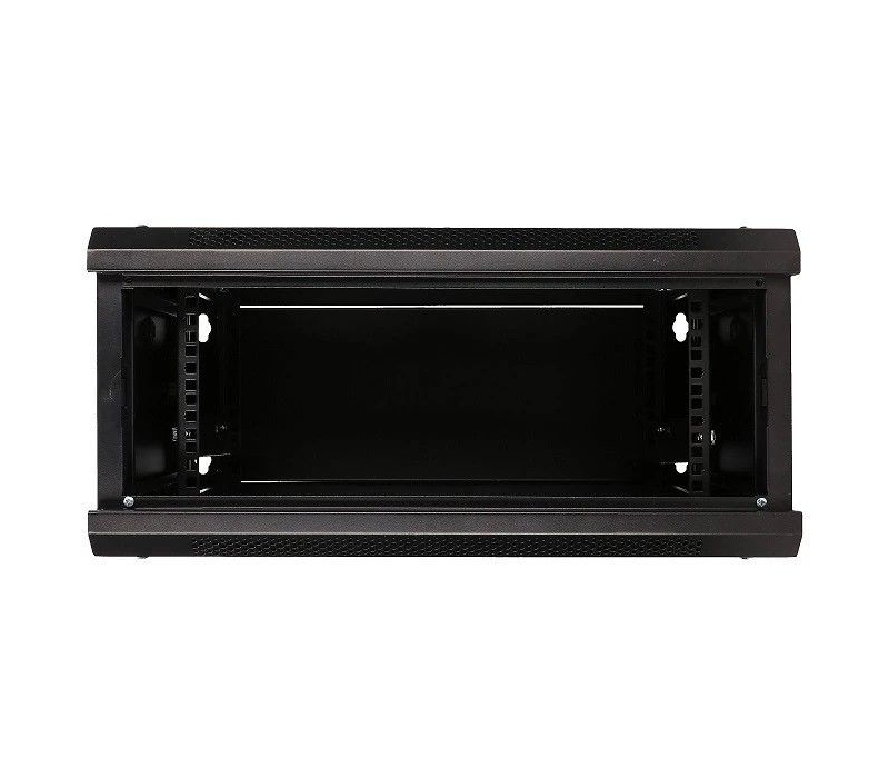 455081 Extralink Szafka wisząca rack 4U 600x600 czarna szklane drzwi