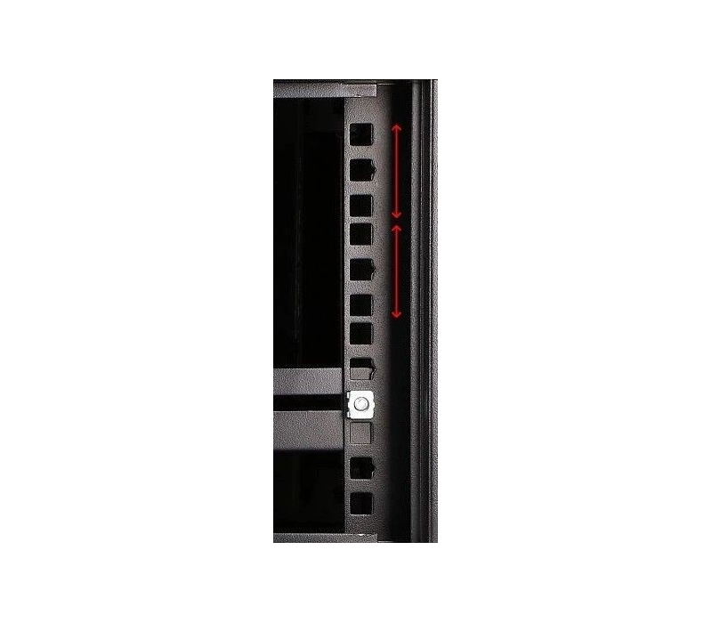 455082 Extralink Szafka wisząca rack 4U 600x600 czarna szklane drzwi