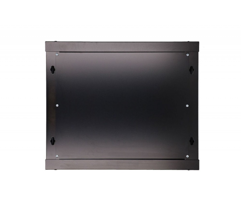 455115 Extralink Szafka wisząca rack 9U 600x600 czarna szklane drzwi 