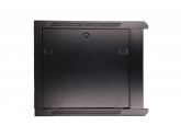 455116 Extralink Szafka wisząca rack 9U 600x600 czarna szklane drzwi 
