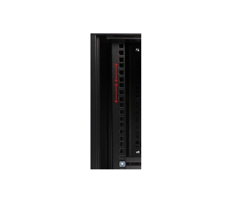 455121 Extralink Szafka wisząca rack 9U 600x600 czarna szklane drzwi 