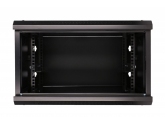 455126 Extralink Szafka wisząca rack 6U 600x450 czarna szklane drzwi 