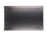 455127 Extralink Szafka wisząca rack 6U 600x450 czarna szklane drzwi 