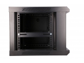 455128 Extralink Szafka wisząca rack 6U 600x450 czarna szklane drzwi 
