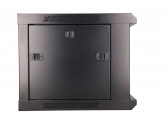 455129 Extralink Szafka wisząca rack 6U 600x450 czarna szklane drzwi 