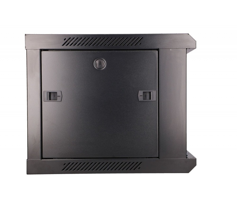 455129 Extralink Szafka wisząca rack 6U 600x450 czarna szklane drzwi 