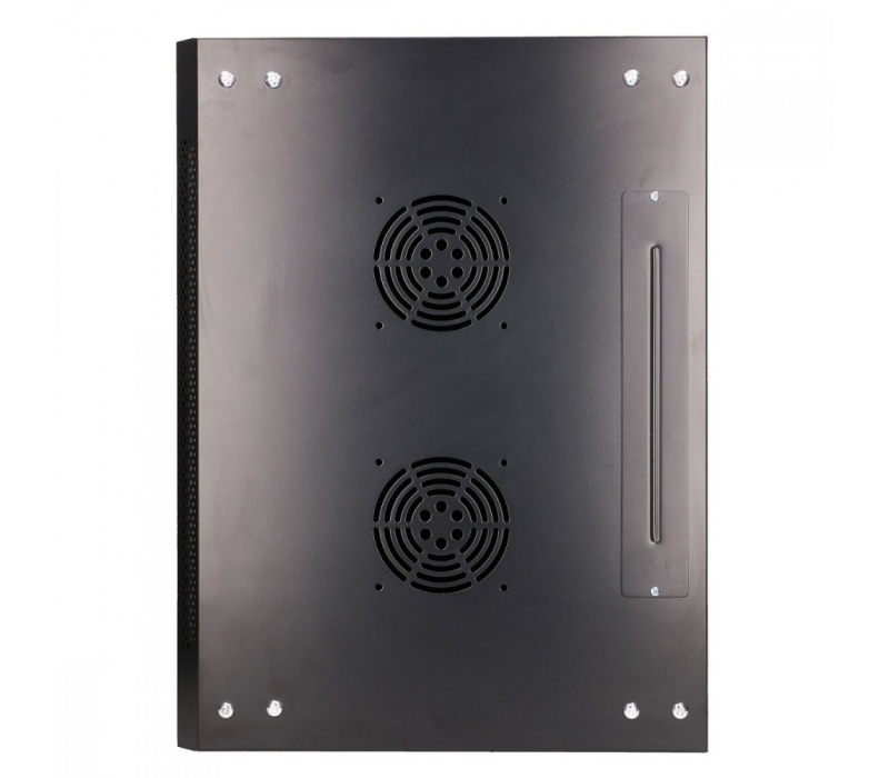455130 Extralink Szafka wisząca rack 6U 600x450 czarna szklane drzwi 
