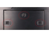 455131 Extralink Szafka wisząca rack 6U 600x450 czarna szklane drzwi 