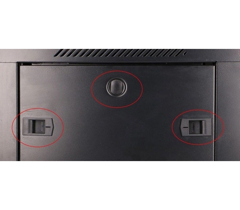 455131 Extralink Szafka wisząca rack 6U 600x450 czarna szklane drzwi 