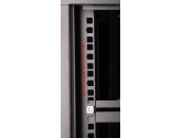 455132 Extralink Szafka wisząca rack 6U 600x450 czarna szklane drzwi 