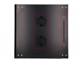 455134 Extralink Szafka wisząca rack 6U 600x450 czarna szklane drzwi 