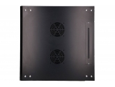 455140 Extralink Szafka wisząca rack 9U 600x450 czarna szklane drzwi 
