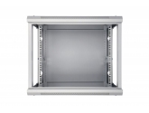 455181 Extralink Szafka wisząca rack 9U 600x600 szara szklane drzwi 