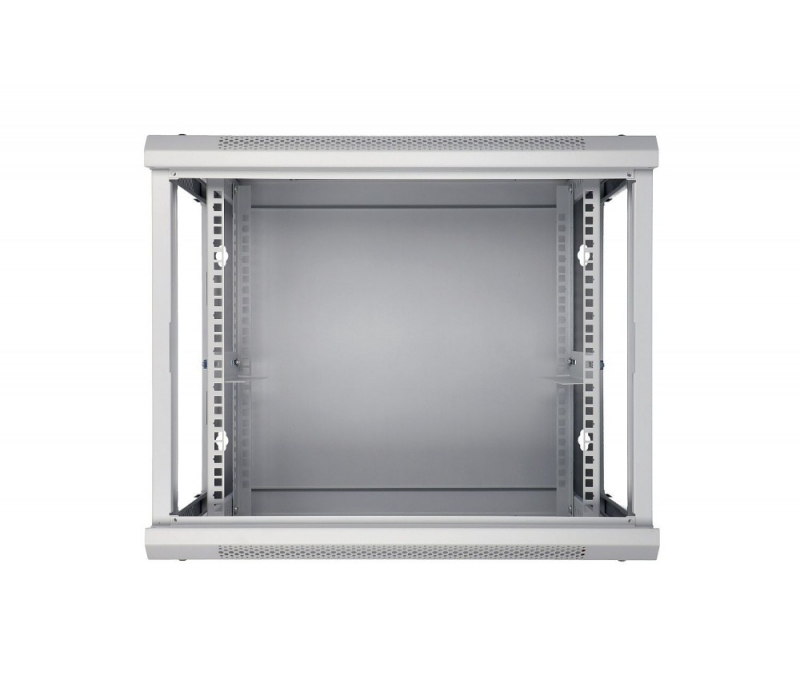 455181 Extralink Szafka wisząca rack 9U 600x600 szara szklane drzwi 