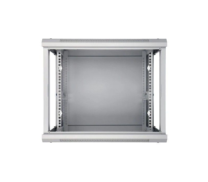 455186 Extralink Szafka wisząca rack 9U 600x600 szara szklane drzwi 