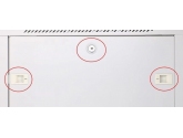 455188 Extralink Szafka wisząca rack 9U 600x600 szara szklane drzwi 