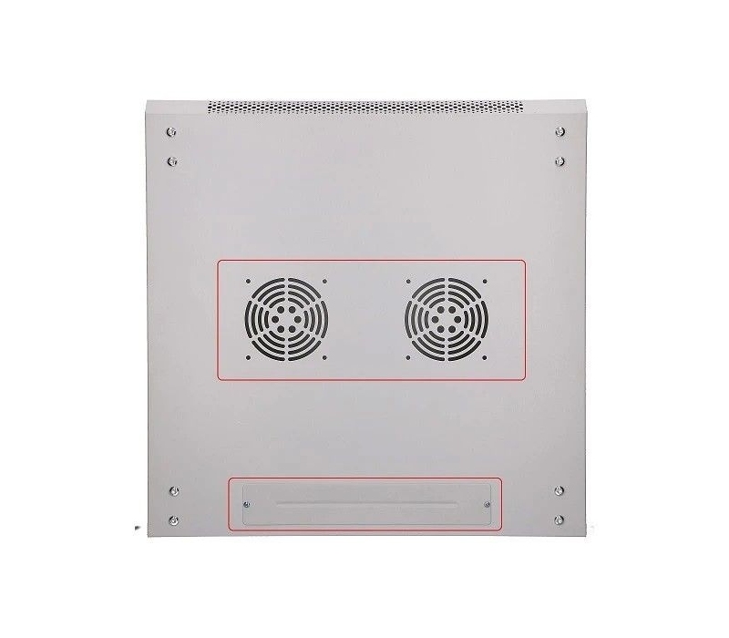 455190 Extralink Szafka wisząca rack 9U 600x600 szara szklane drzwi 