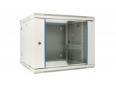455226 Extralink Szafka wisząca rack 9U 600x600 szara dwusekcyjna 