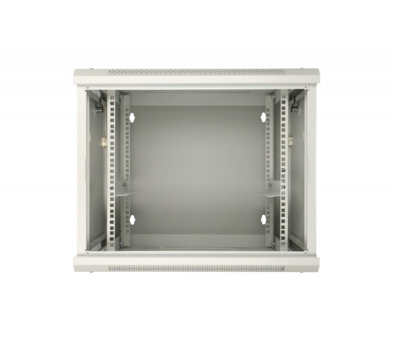 455228 Extralink Szafka wisząca rack 9U 600x600 szara dwusekcyjna 