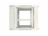 455229 Extralink Szafka wisząca rack 9U 600x600 szara dwusekcyjna 