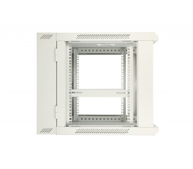 455229 Extralink Szafka wisząca rack 9U 600x600 szara dwusekcyjna 