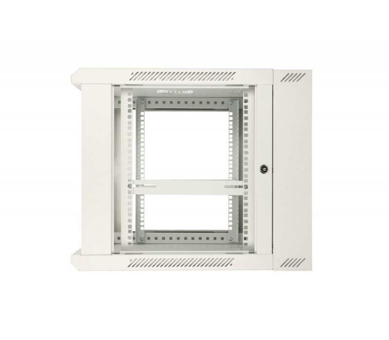 455231 Extralink Szafka wisząca rack 9U 600x600 szara dwusekcyjna 