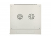 455234 Extralink Szafka wisząca rack 9U 600x600 szara dwusekcyjna 