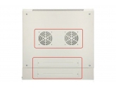 455238 Extralink Szafka wisząca rack 9U 600x600 szara dwusekcyjna 
