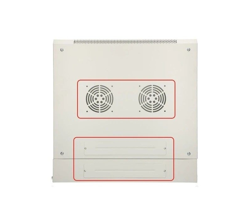 455238 Extralink Szafka wisząca rack 9U 600x600 szara dwusekcyjna 