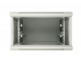 455242 Extralink Szafka wisząca rack 6U 600x450 szara z metalowymi drzwiami 