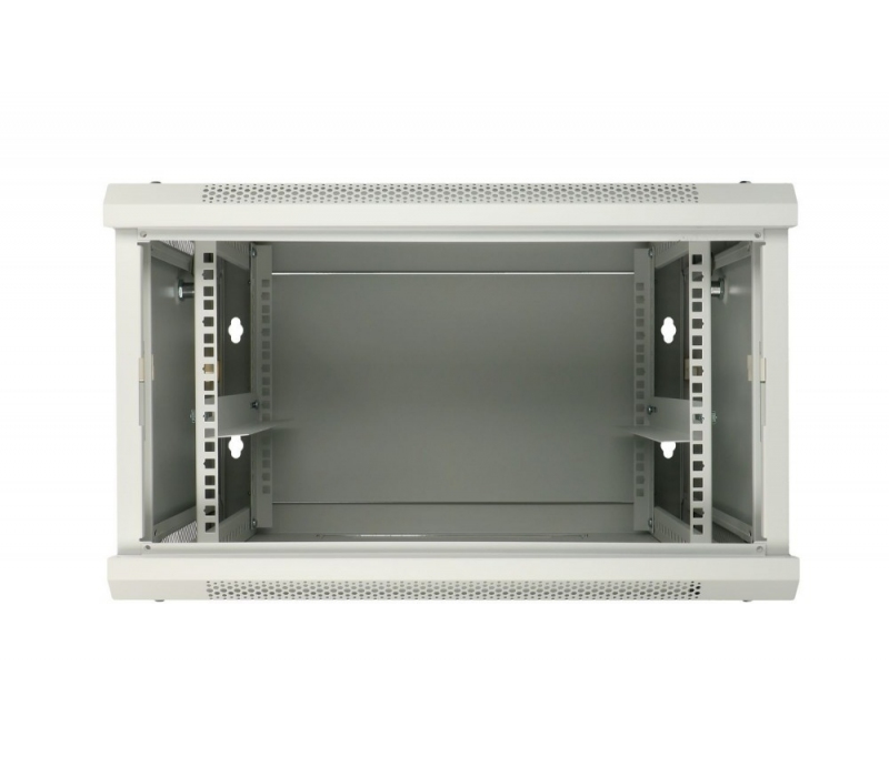 455242 Extralink Szafka wisząca rack 6U 600x450 szara z metalowymi drzwiami 