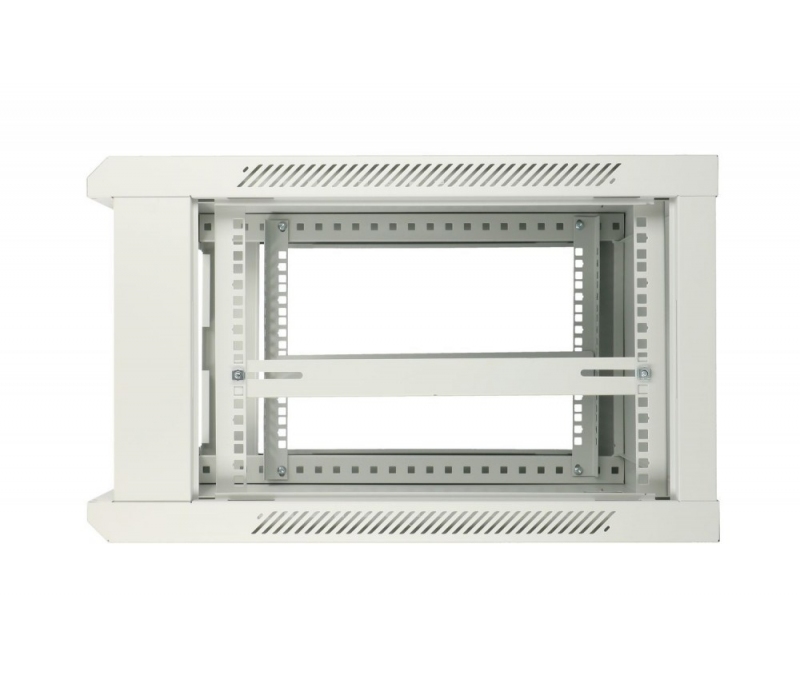 455257 Extralink Szafka wisząca rack 6U 600x600 szara metalowe drzwi 
