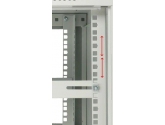 455259 Extralink Szafka wisząca rack 6U 600x600 szara metalowe drzwi 