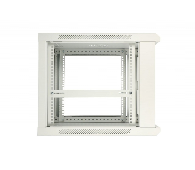 455282 Extralink Szafka wisząca rack 9U 600x600 szara metalowe drzwi 