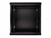 455289 Extralink Szafka wisząca rack 12U 600x450 czarna szklane drzwi 