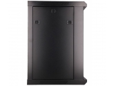 455290 Extralink Szafka wisząca rack 12U 600x450 czarna szklane drzwi 