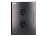 455292 Extralink Szafka wisząca rack 12U 600x450 czarna szklane drzwi 