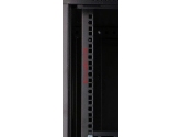 455295 Extralink Szafka wisząca rack 12U 600x450 czarna szklane drzwi 