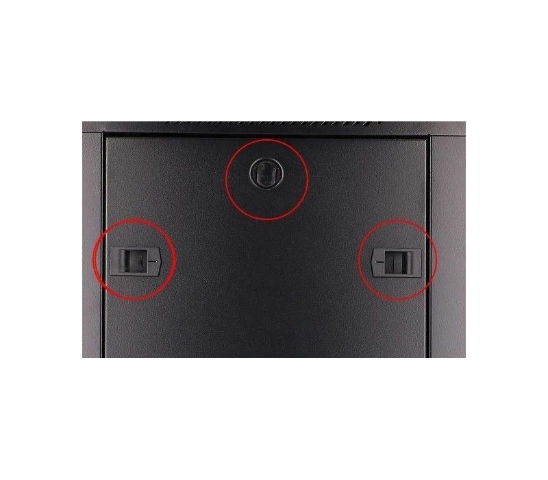 455296 Extralink Szafka wisząca rack 12U 600x450 czarna szklane drzwi 