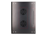 455297 Extralink Szafka wisząca rack 12U 600x450 czarna szklane drzwi 