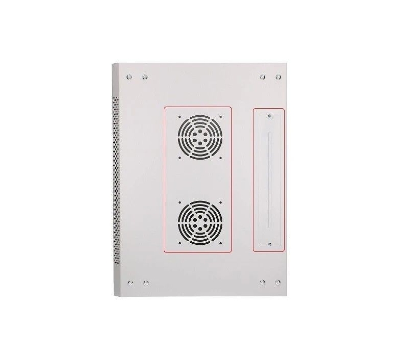 455308 Extralink Szafka wisząca rack 12U 600x450 szara szklane drzwi 