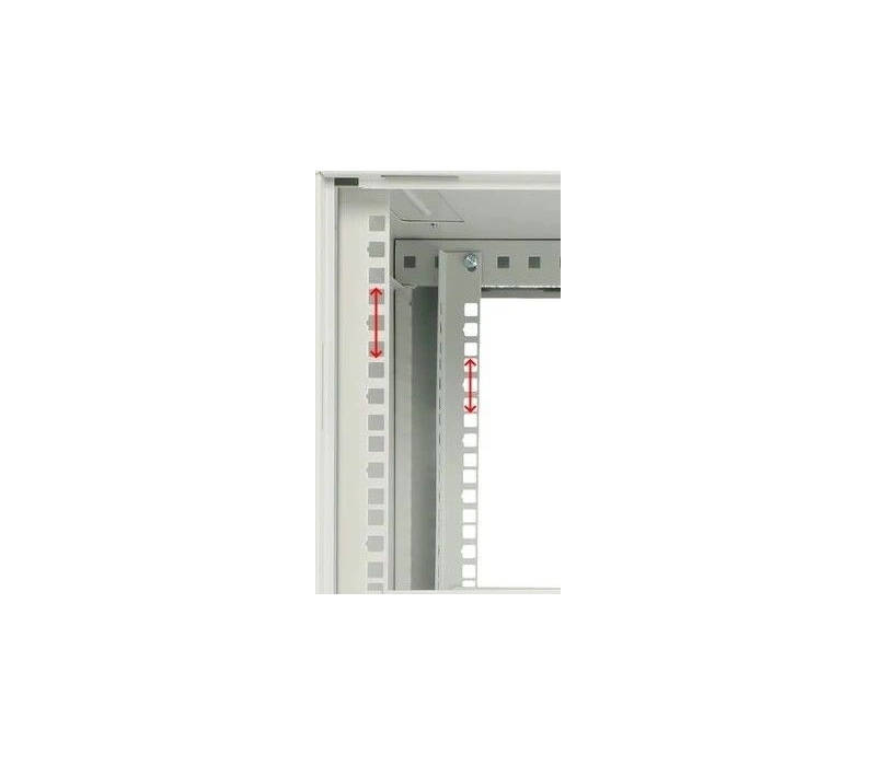 455318 Extralink Szafka wisząca rack 12U 600x450 szara metalowe drzwi 