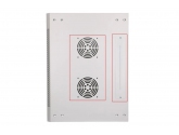 455320 Extralink Szafka wisząca rack 12U 600x450 szara metalowe drzwi 