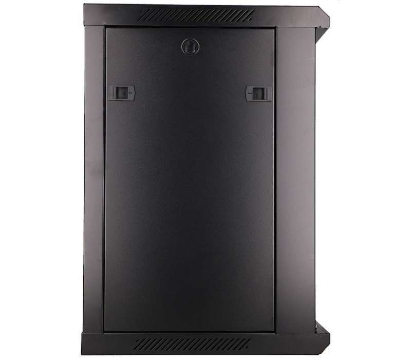 455326 Extralink Szafka wisząca rack 12U 600x600 czarna szklane drzwi 