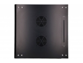 455328 Extralink Szafka wisząca rack 12U 600x600 czarna szklane drzwi 