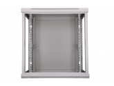 455336 Extralink Szafka wisząca rack 12U 600x600 szara szklane drzwi 
