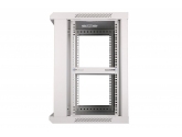 455338 Extralink Szafka wisząca rack 12U 600x600 szara szklane drzwi 