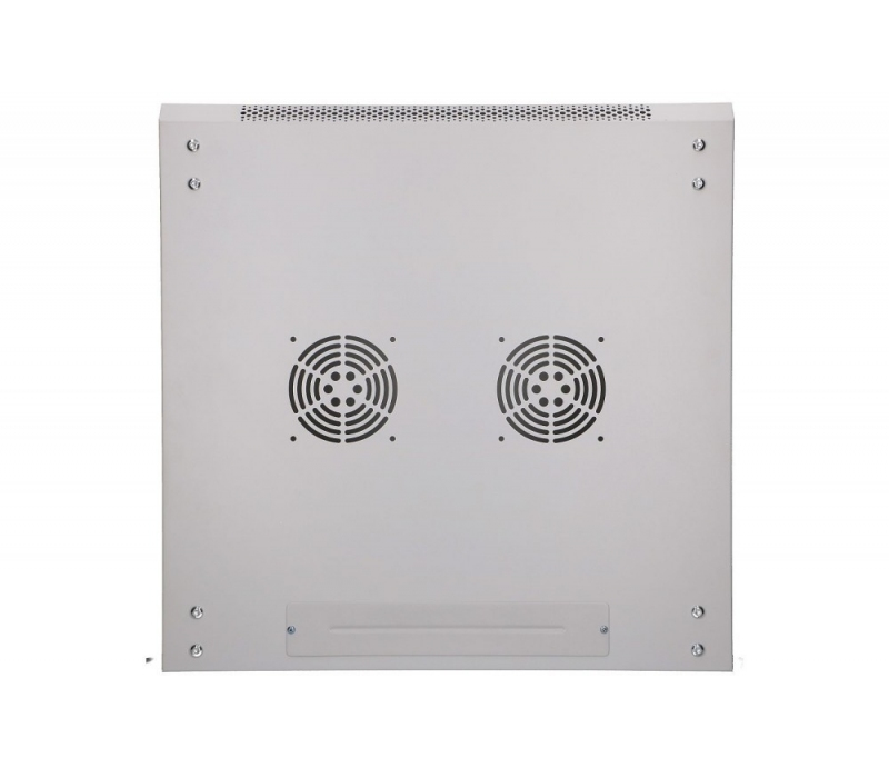 455340 Extralink Szafka wisząca rack 12U 600x600 szara szklane drzwi 