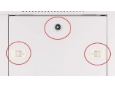 455341 Extralink Szafka wisząca rack 12U 600x600 szara szklane drzwi 